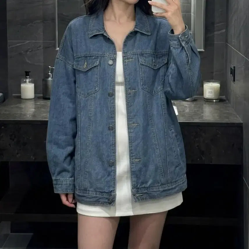 [BUNJANG] Loose Fit Denim Jacket / 루즈핏 데님 청자켓