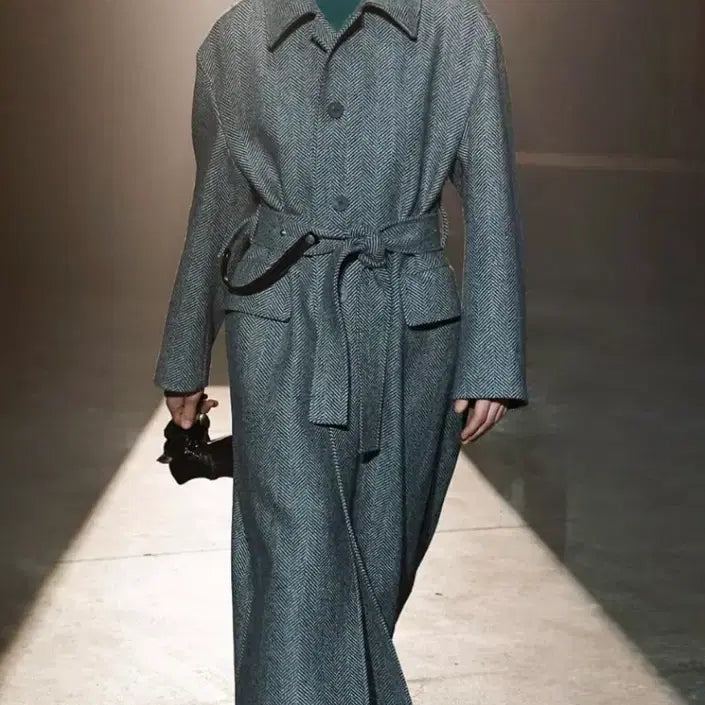 [BUNJANG] Solid Homme 21st Anniversary Herringbone Coat / 솔리드옴므 21주년 헤링본 코트