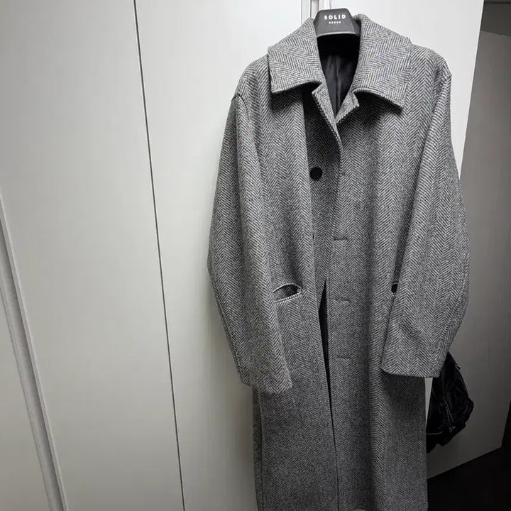 [BUNJANG] Solid Homme 21st Anniversary Herringbone Coat / 솔리드옴므 21주년 헤링본 코트