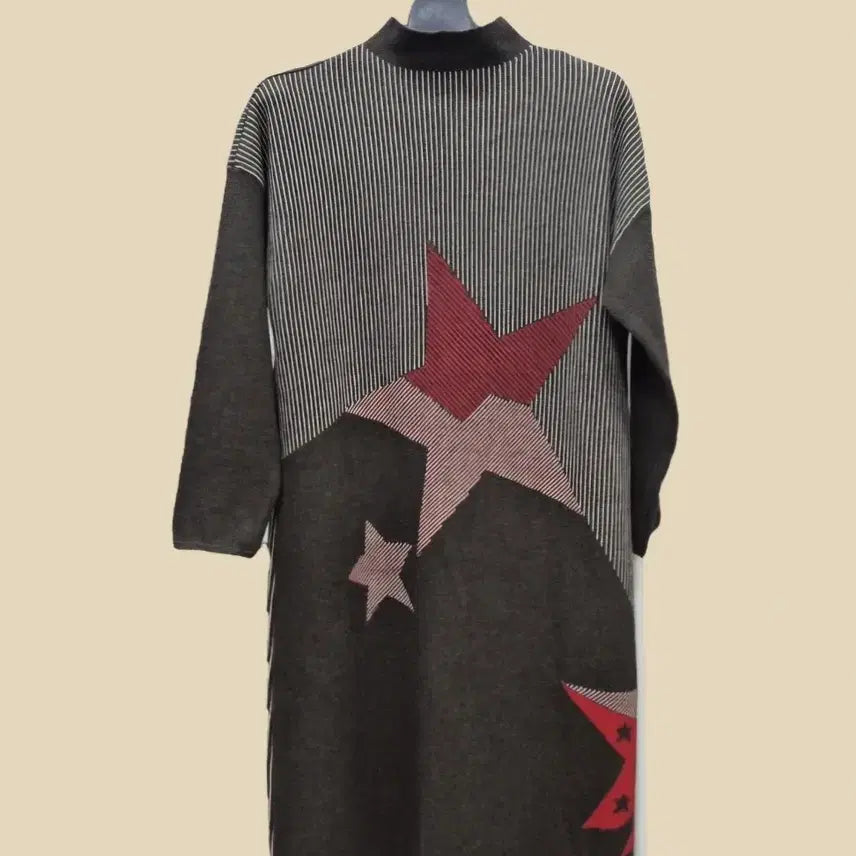 [BUNJANG] Knit Dress with Star Pattern / 니트 원피스
