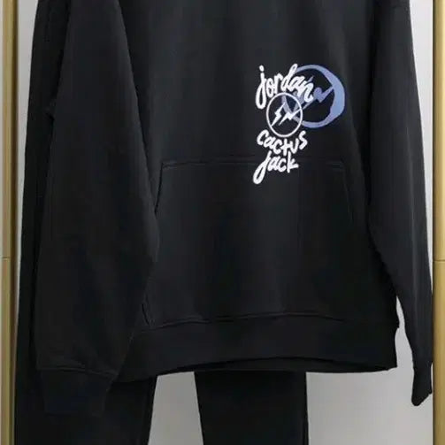 [BUNJANG] Jordan x Travis Scott Black Hoodie Training Set / 조던 x 트래비스 스캇 블랙 후드 트레이닝 세트