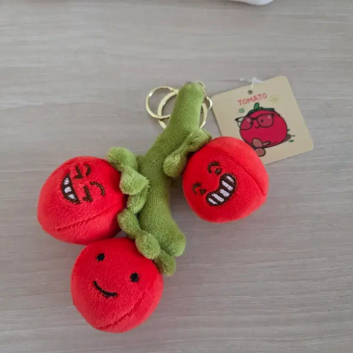 [BUNJANG] Tomato Character Mini Keyring / 토마토 캐릭터 인형 키링