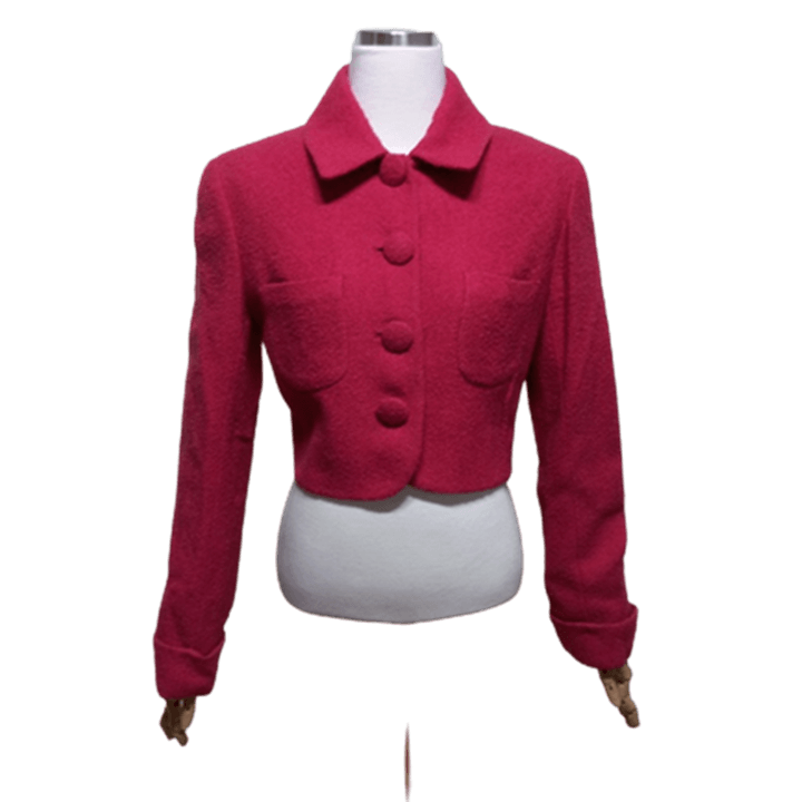 [BUNJANG] KENZO Women's Cropped Wool Jacket / 겐조KENZO 정품 여자 추동용 여성 크롭울니트숏자켓36