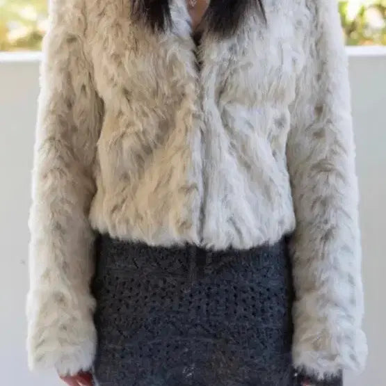 [BUNJANG] Aszone Ivory Fur Jacket / (새상품) 애즈온 퍼자켓