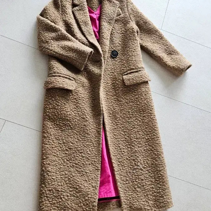 [BUNJANG] Bimbi Lola Bouclé Long Coat Camel / 빔바이롤라 부클 롱코트 카멜컬러