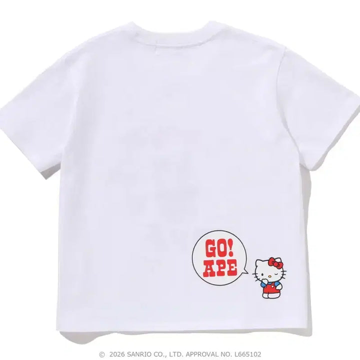 [BUNJANG] BAPE Sanrio Hello Kitty Collaboration T-shirt White S / 산리오 X 베이프 헬로키티 콜라보 티셔츠 화이트 S
