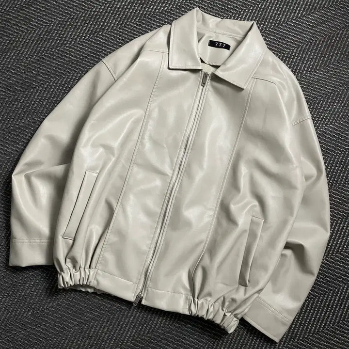 [BUNJANG] Vintage Two-Way Leather Blouson Jacket / 빈티지 투웨이 레더 블루종 자켓y 4541