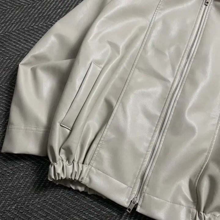 [BUNJANG] Vintage Two-Way Leather Blouson Jacket / 빈티지 투웨이 레더 블루종 자켓y 4541