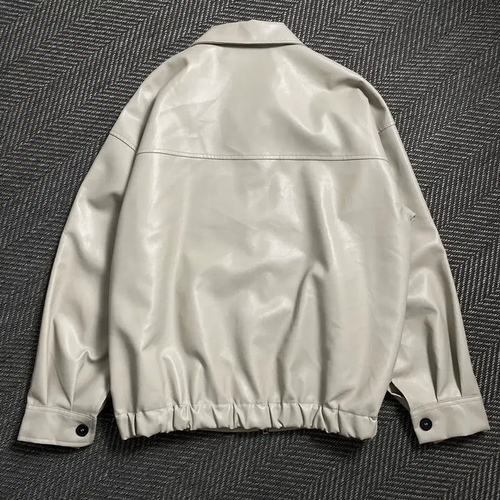 [BUNJANG] Vintage Two-Way Leather Blouson Jacket / 빈티지 투웨이 레더 블루종 자켓y 4541