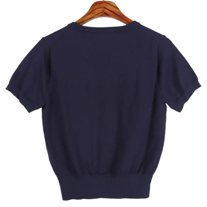 [BUNJANG] General Idea Women's Short Sleeve Knit Top / 제너럴아이디어  반팔 니트 우먼스S / k3052
