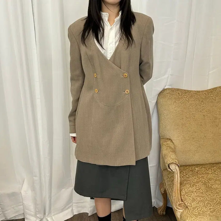 [BUNJANG] Giorgio Armani Collarless Blazer / 조르지오 아르마니 카라리스 블레이저