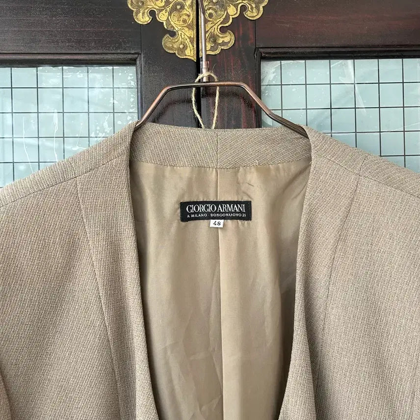 [BUNJANG] Giorgio Armani Collarless Blazer / 조르지오 아르마니 카라리스 블레이저