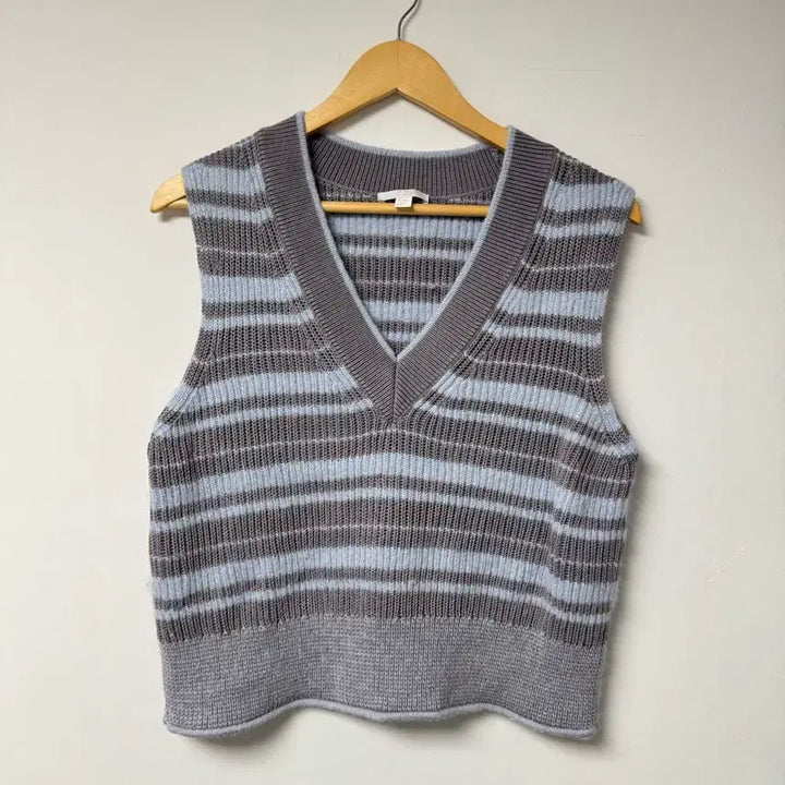 [BUNJANG] COS Alpaca V-Neck Striped Knit Vest / cos 코스 알파카 브이넥 스트라이프 니트 베스트 M