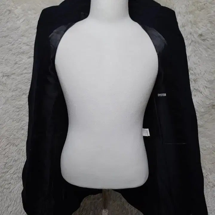 [BUNJANG] System Homme Leather-Accented Wool Coat / 시스템옴므 정품 양가죽배색 남자 추동초겨울용 남성 정장모직코트자켓90