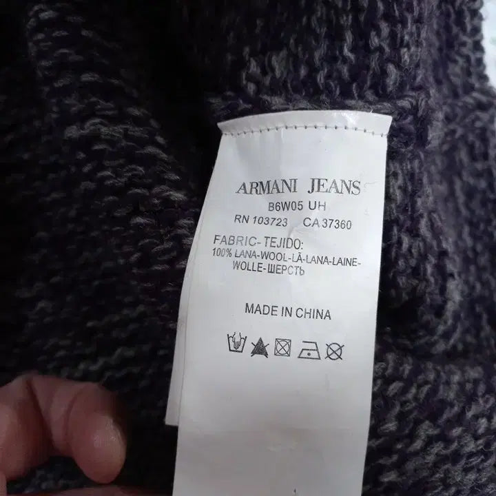[BUNJANG] 아르마니진 정품 램스울100 남자 추동용 남성 니트집업점퍼자켓95 / 아르마니진 정품 램스울100 남자 추동용 남성 니트집업점퍼자켓95