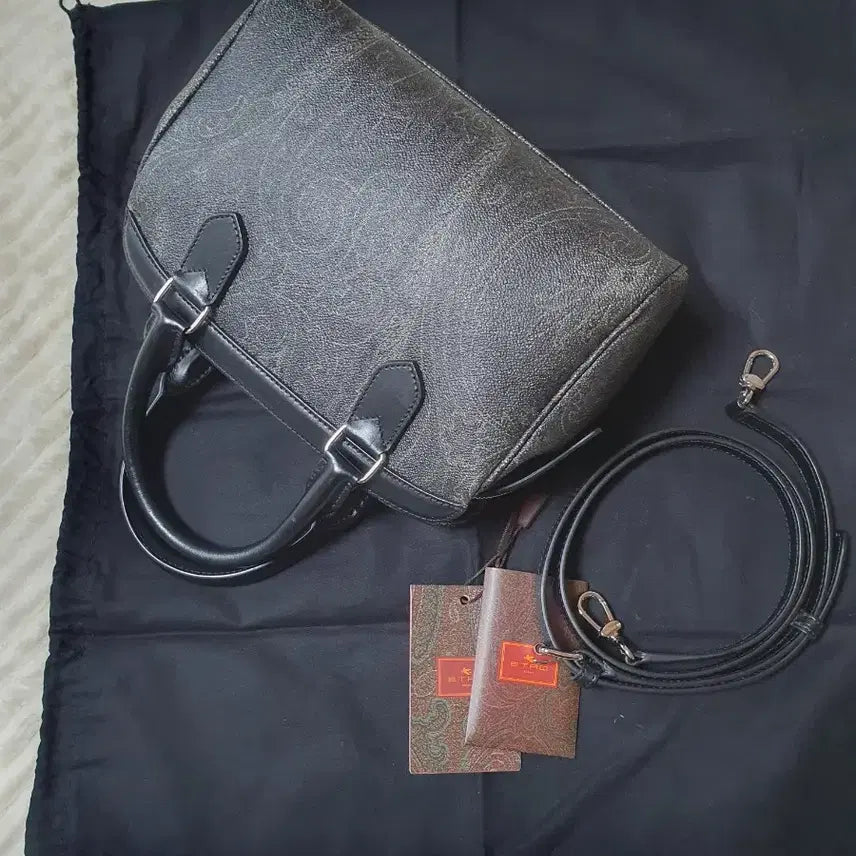 [BUNJANG] Etro Paisley Tote Bag Black Crossbody / 에트로 페이즐리 토트백 블랙 크로스백