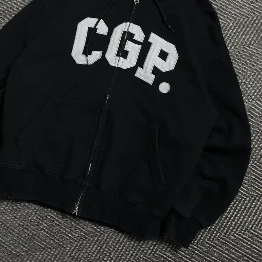[BUNJANG] Code:Graphy CGP Big Logo Hoodie Zip-up Black (S) / 코드그라피 CGP 빅로고 후드집업 블랙y 4551