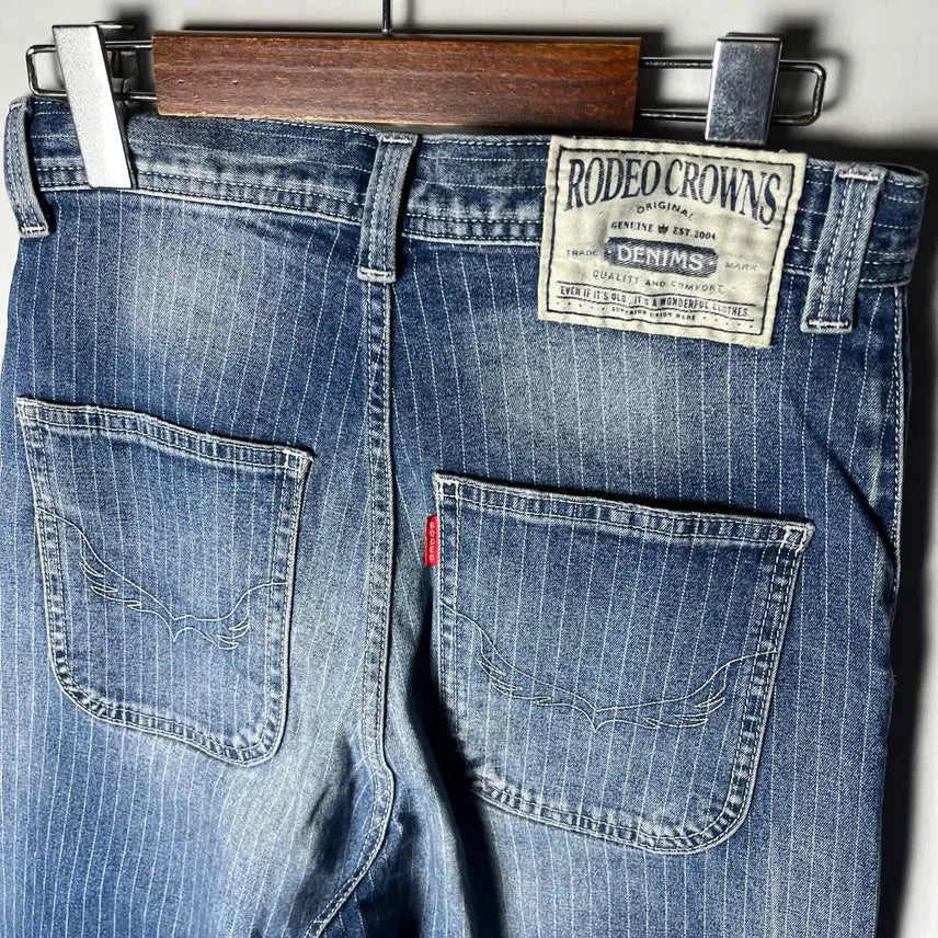 [BUNJANG] Rodeo Crowns Washed Hickory Denim Pants / [RODEO CROWNS] 로데오크라운스 워싱 히코리 데님팬츠