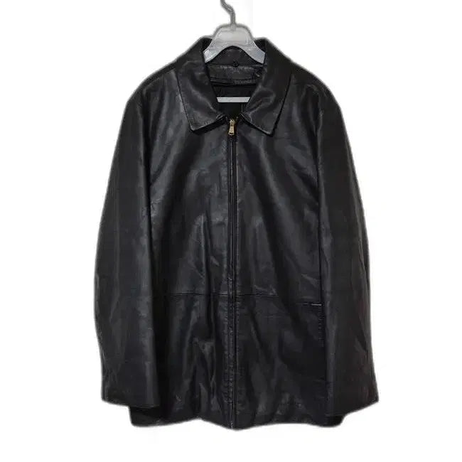 [BUNJANG] Imperial Lambskin Leather Blouson Jacket (Men's 95) / 임페리얼 양가죽 정품 남자 겨울추동 남성 블루종집업레더집업패딩점퍼자켓95