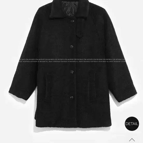 [BUNJANG] Maybeans Standard Black Half Coat / 메이빈스 스탠다드 블랙 하프 코트