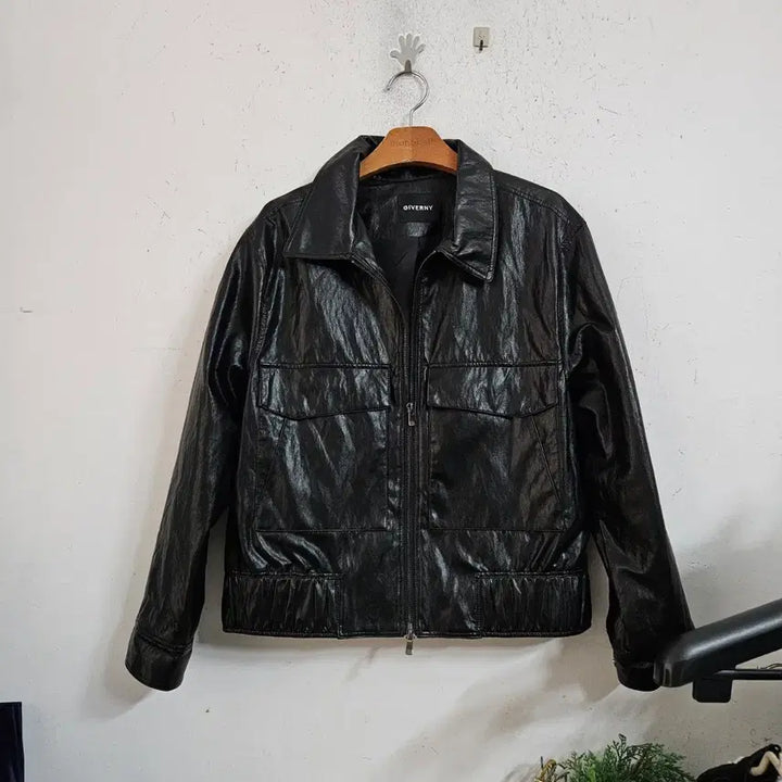[BUNJANG] GIVERNY Black Leather Jacket / GIVERNY 블랙 레더 자켓77