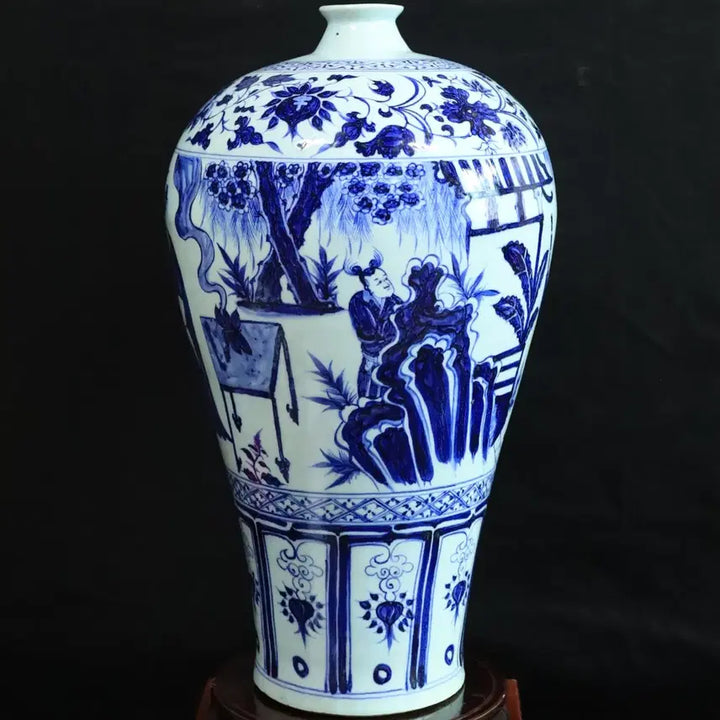 [BUNJANG] Chinese Porcelain Blue and White Vase / 중국 도자기 청화 인물도 매병