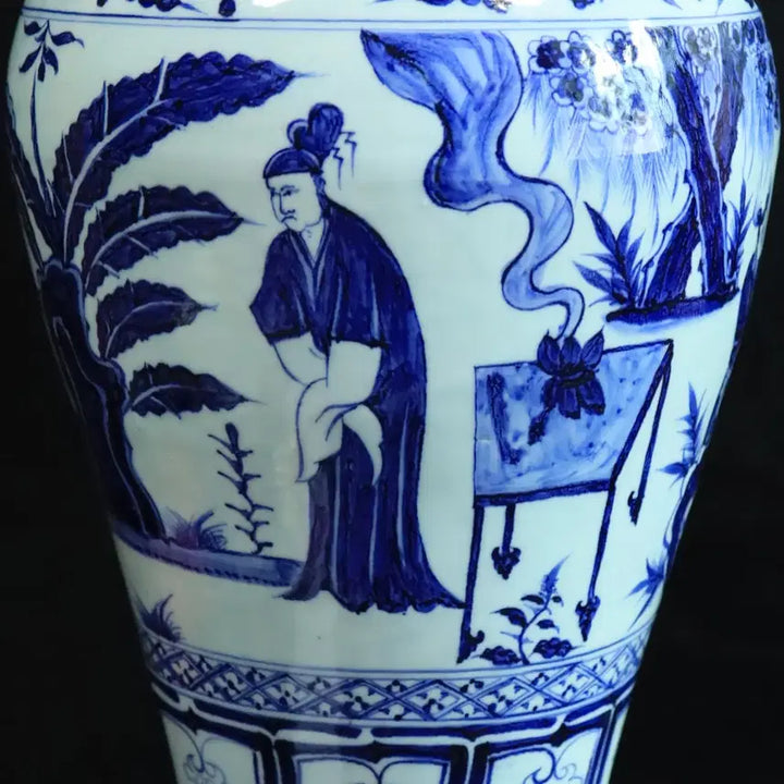 [BUNJANG] Chinese Porcelain Blue and White Vase / 중국 도자기 청화 인물도 매병