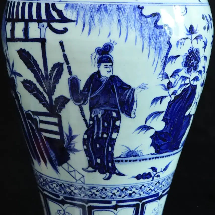 [BUNJANG] Chinese Porcelain Blue and White Vase / 중국 도자기 청화 인물도 매병