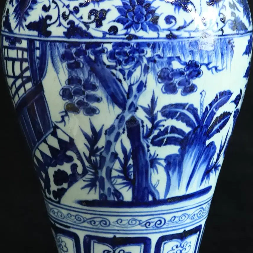 [BUNJANG] Chinese Porcelain Blue and White Figure Meiping Vase / 중국 도자기 청화 인물도 매병