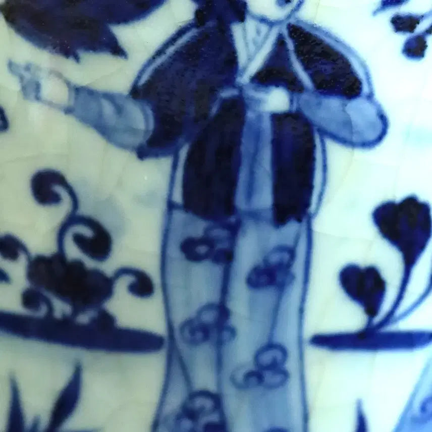 [BUNJANG] Chinese Porcelain Blue and White Figure Meiping Vase / 중국 도자기 청화 인물도 매병