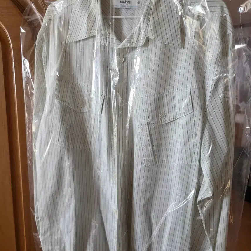 [SOLD OUT] 웨이비니스 스트라이프셔츠 그린 1사이즈
