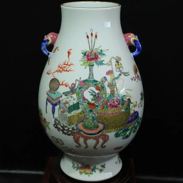 [BUNJANG] Chinese Celadon Porcelain Vase / 중국 도자기 기명절지 호