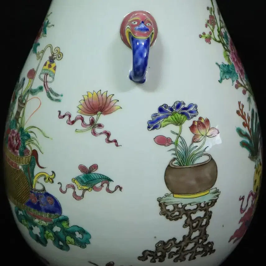 [BUNJANG] Chinese Celadon Porcelain Vase / 중국 도자기 기명절지 호