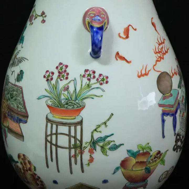 [BUNJANG] Chinese Celadon Porcelain Vase / 중국 도자기 기명절지 호
