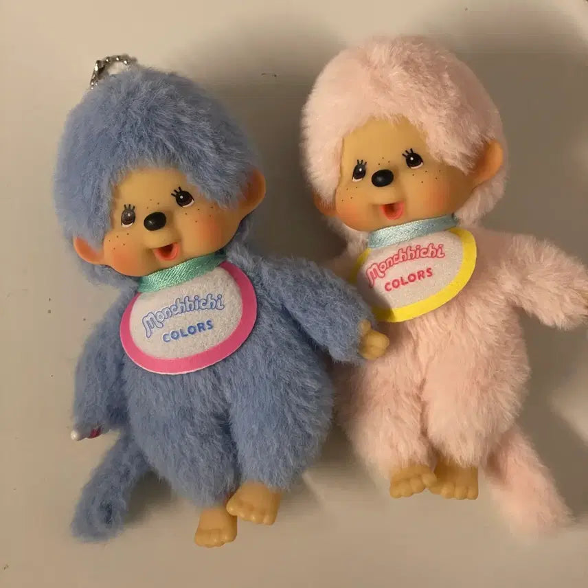 [BUNJANG] Monchhichi Pastel Color Blue Plush Keychain / 몬치치 인형 키링 파스텔컬러 블루 1개