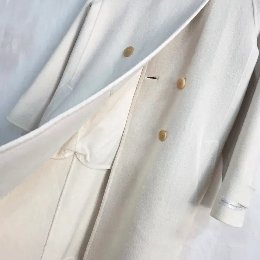 [BUNJANG] TIME Ivory Handmade Coat 95 / TIME 핸드메이드 아이보리 코트 95