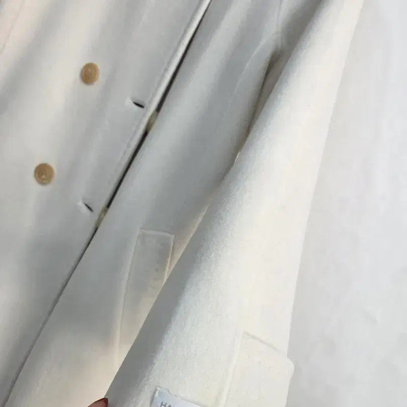 [BUNJANG] TIME Ivory Handmade Coat 95 / TIME 핸드메이드 아이보리 코트 95