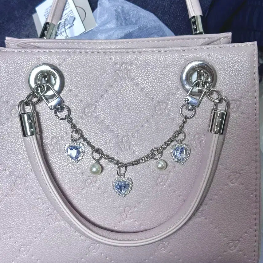 [BUNJANG] Evelyn Pink Shoulder Bag Tote Crossbody Bag / 에블린 핑크 숄더백 토트백 크로스백 스나계 양산형 지뢰계 양지뢰
