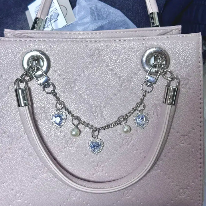 [BUNJANG] Evelyn Pink Shoulder Bag Tote Crossbody Bag / 에블린 핑크 숄더백 토트백 크로스백 스나계 양산형 지뢰계 양지뢰