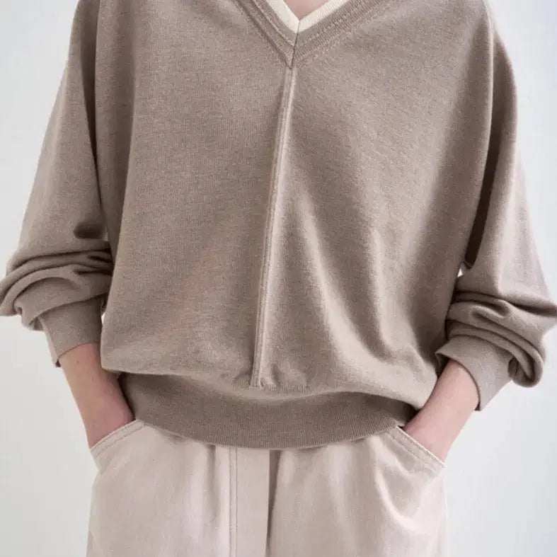 [BUNJANG] System Applique Panel Knit Top / 한섬 26ss신상 시스템 아플리케 패널 니트 탑 프리