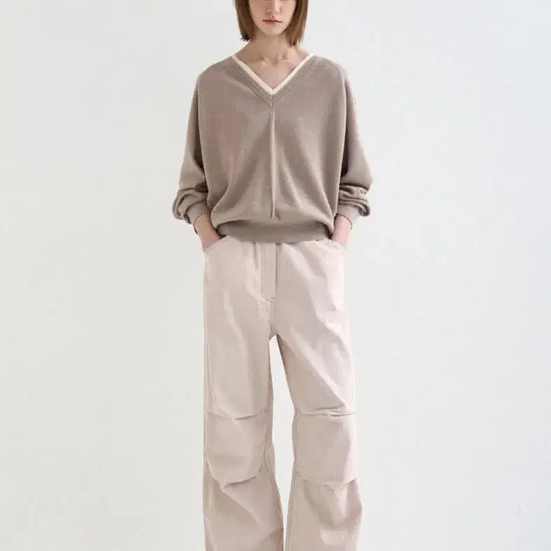 [BUNJANG] System Applique Panel Knit Top / 한섬 26ss신상 시스템 아플리케 패널 니트 탑 프리