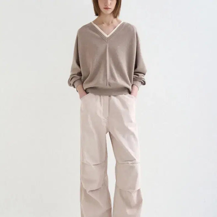 [BUNJANG] System Applique Panel Knit Top / 한섬 26ss신상 시스템 아플리케 패널 니트 탑 프리
