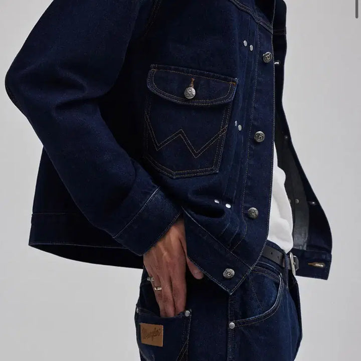 [BUNJANG] Covernat Wrangler Denim Trucker Jacket XL / [새상품] 커버낫 랭글러 데님 트러커 XL