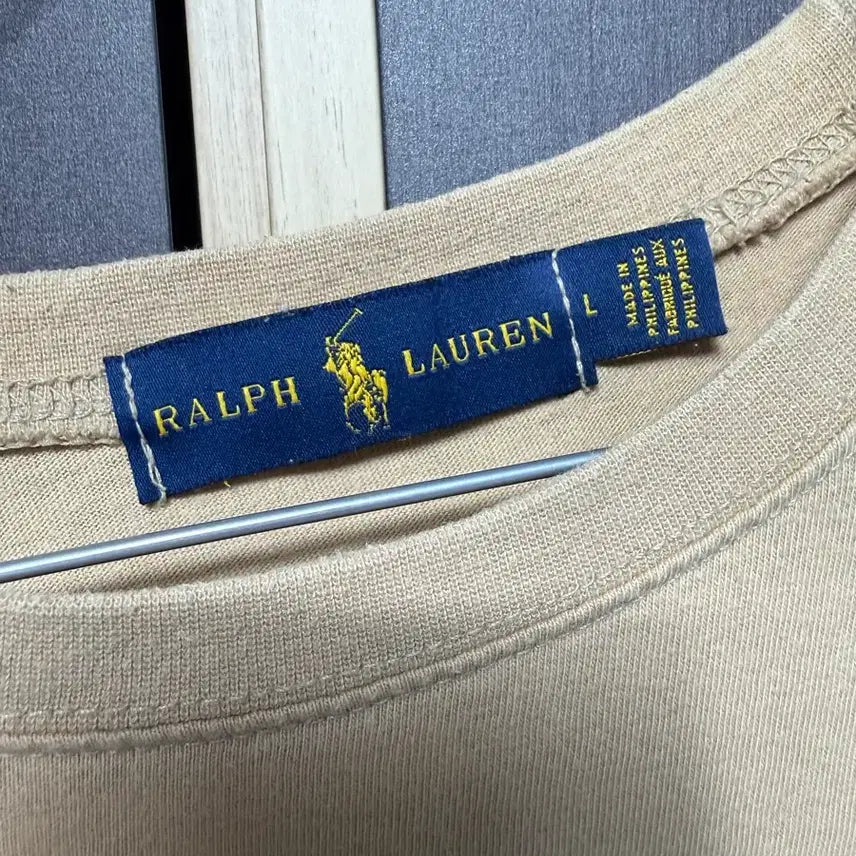 [BUNJANG] Polo Ralph Lauren Beige Short Sleeve T-Shirt L / 폴로 랄프로렌 베이지 반팔 티셔츠 L