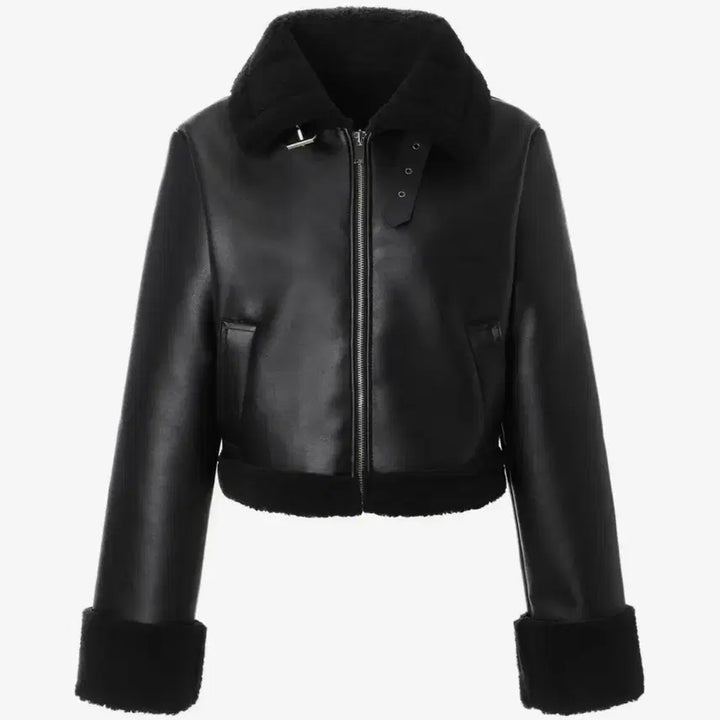 [BUNJANG] Khaki Point Mini Black Mustang / 카키포인트 미니 무스탕 블랙