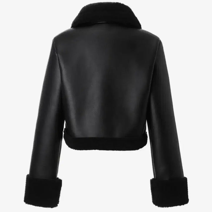 [BUNJANG] Khaki Point Mini Black Mustang / 카키포인트 미니 무스탕 블랙