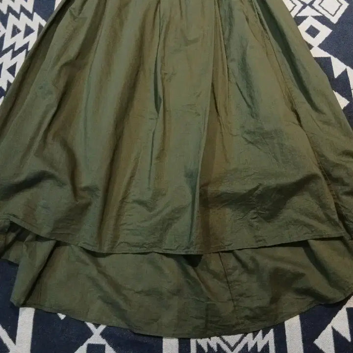 [BUNJANG] TITICACA JP Khaki Ethnic Flower Pattern Maxi Skirt / TITICACA 티티카카 JP 카키 에스닉 플라워 패턴 밴딩 히피 모리