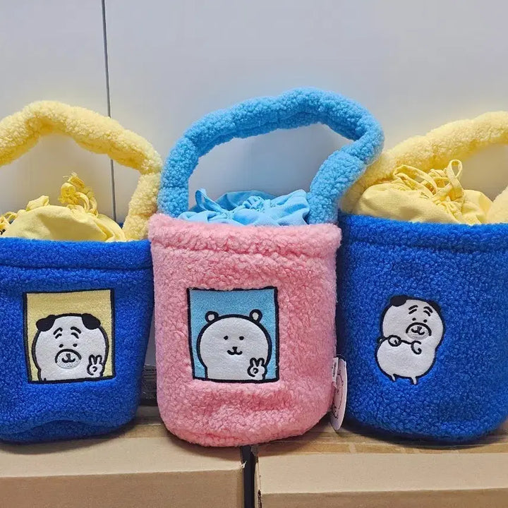 [BUNJANG] Nongdamgom Poggle Bucket Bag / 농담곰  뽀글이 복조리백 새상품
