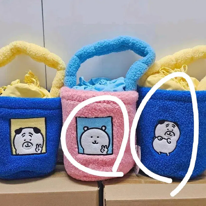 [BUNJANG] Nongdamgom Poggle Bucket Bag / 농담곰  뽀글이 복조리백 새상품
