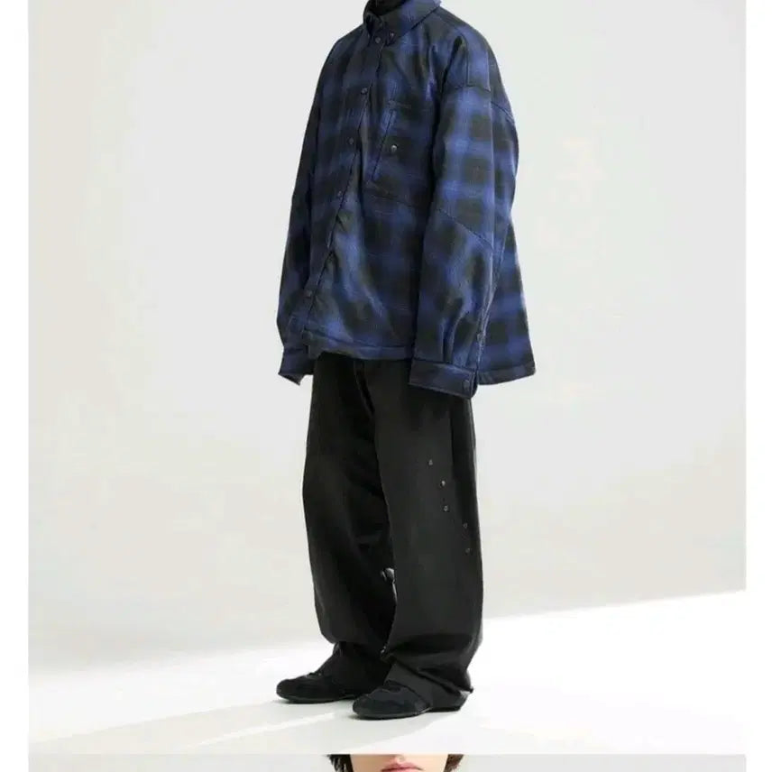 [BUNJANG] Allen Check Hooded Padded Jacket / 알렌느 체크 휴드 셔츠 패디드 자켓 1